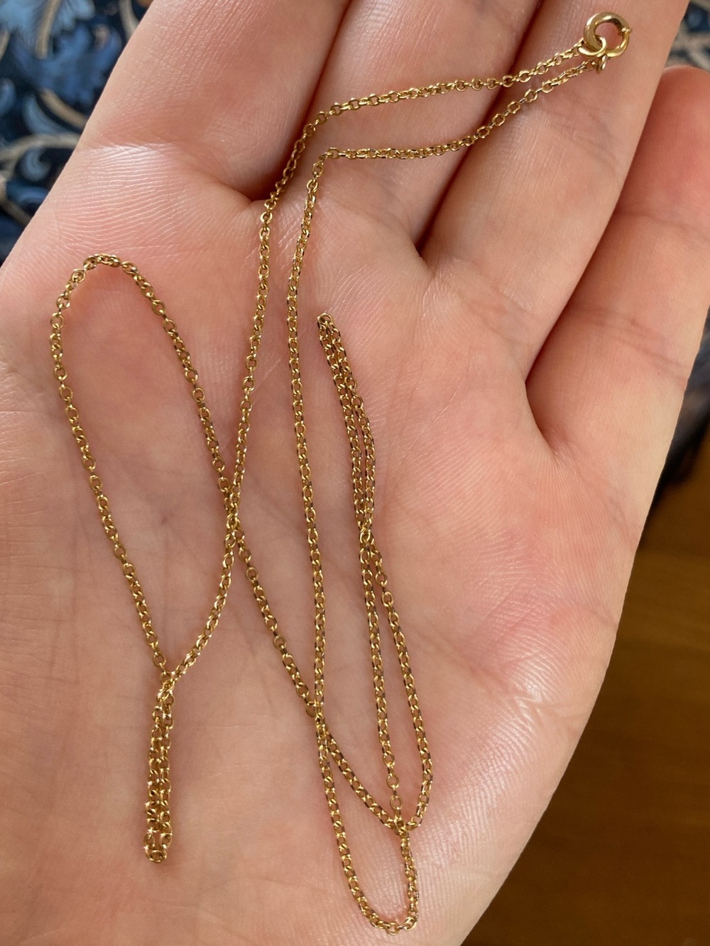 Antique Edwardian 12K Gold-Filled Necklace Chain 19.25” Length - Picture 8 of 9